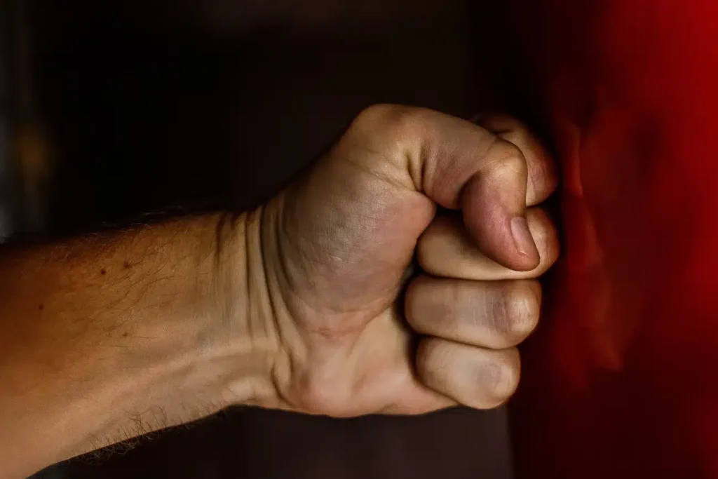 a close up of a fist