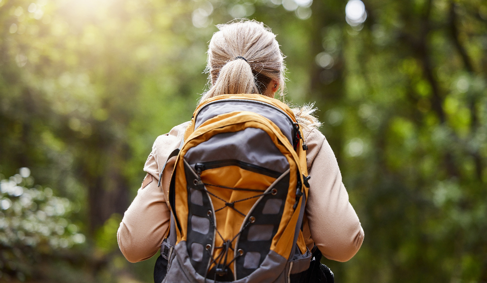 woman hiking in sacramento