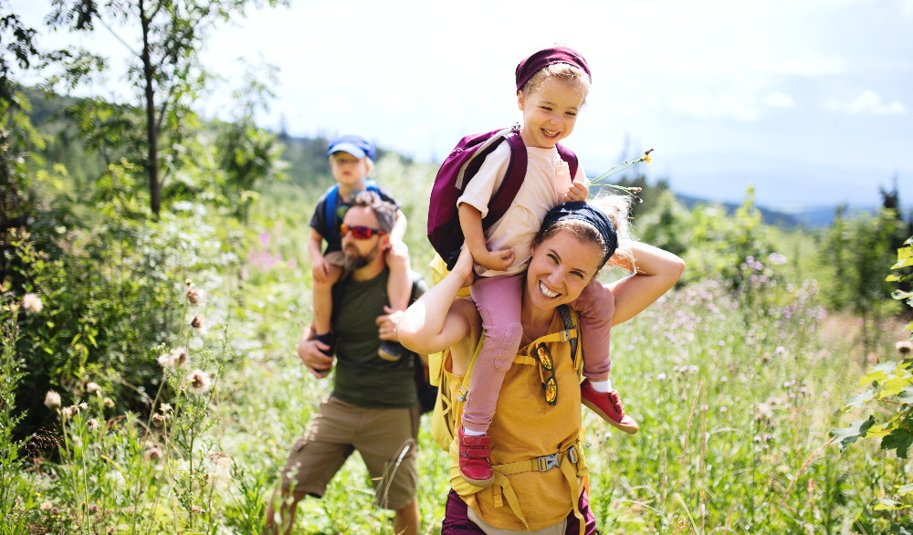 family spending time outside hiking  family therapy in sacramento california