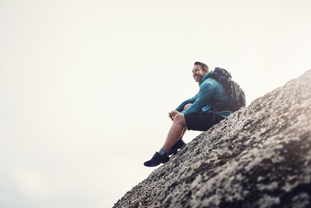 man sitting on a hike  relapse prevention in sacramento