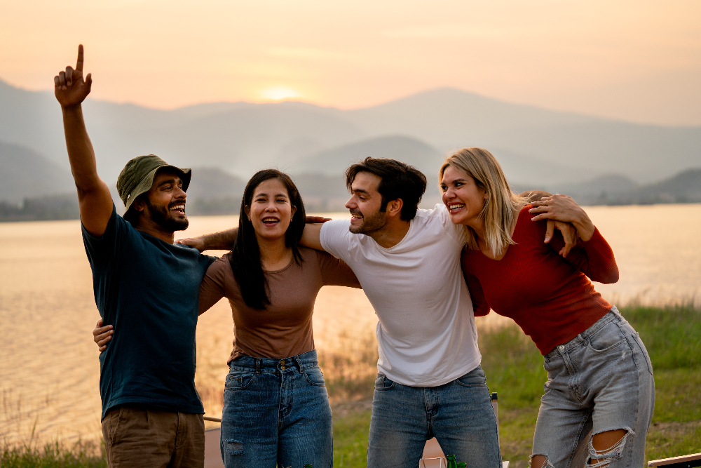 group of friends spending time outside  life skills in sacramento california