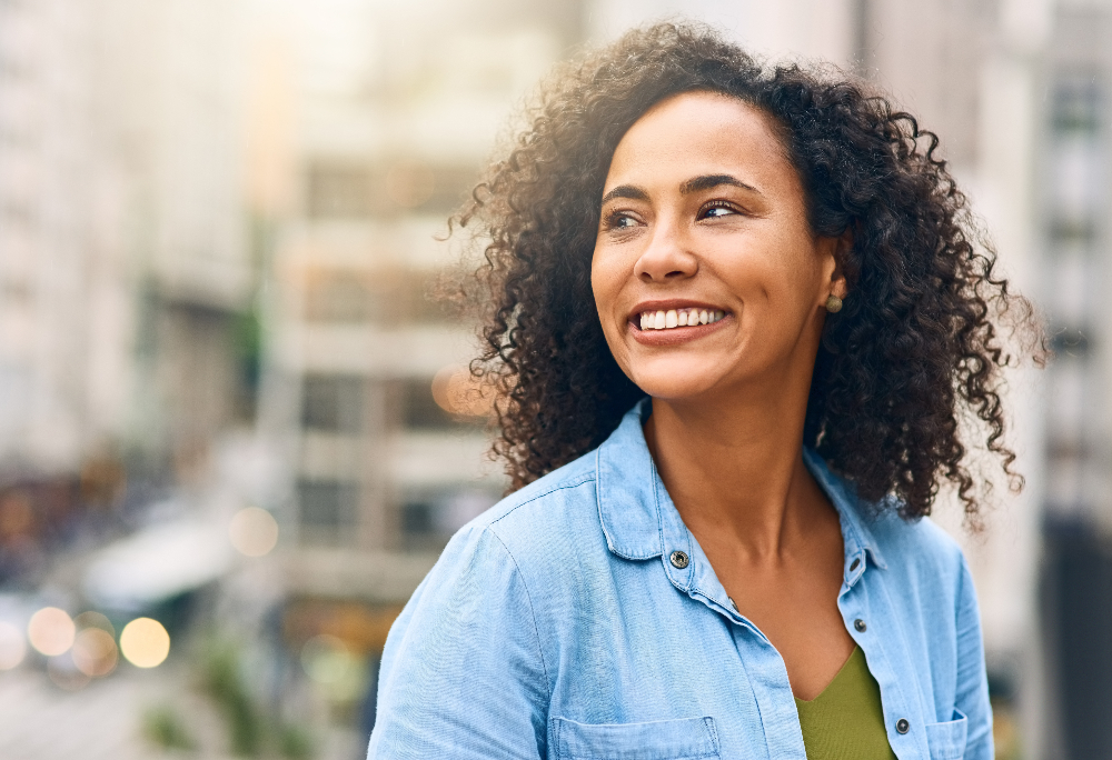 woman smiling outside in sacramento california  personality disorder treatment