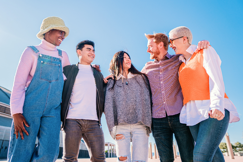 portrait of friends hanging out  borderline personality disorder